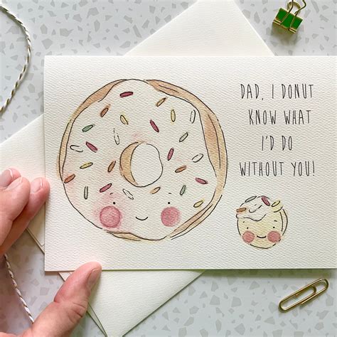 Donut Pun Card Father S Day Card Donut Card Card For Etsy