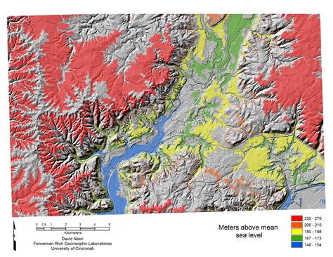 Cincinnati Area Elevation Distribution
