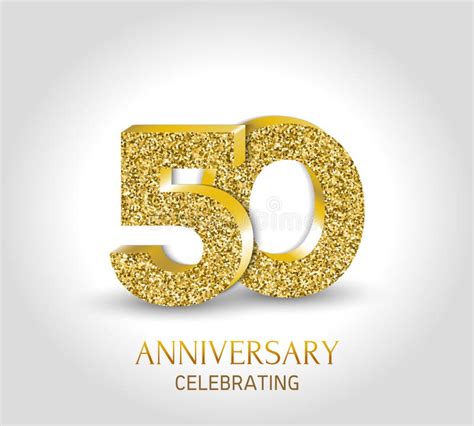 50 Year Anniversary Banner 50th Anniversary 3d Logo With Gold