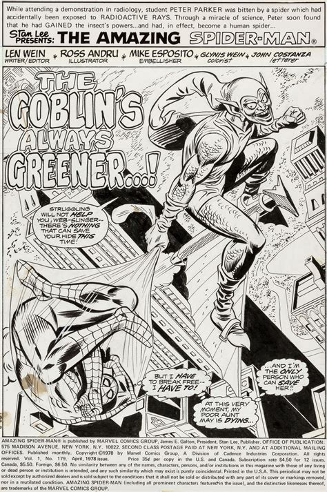 Ross Andru And Mike Esposito Amazing Spider Man 179 Splash Page 1