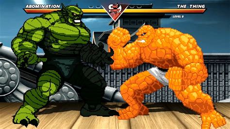 Abomination Vs The Thing Highest Level Awesome Fight Youtube