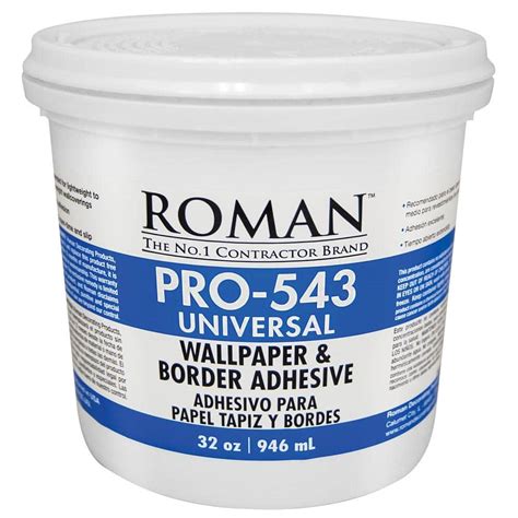 Roman Pro 543 1 Qt Universal Wallpaper Adhesive 209902 The Home Depot