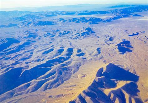 A Birds Eye View Of The Grand Nevada Desert Stock Image Image Of Hill