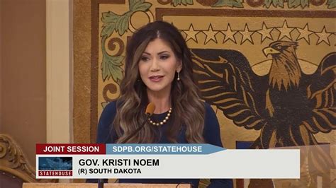 Gov Noem Address Joint Session Of Sd Legislature On The Southern