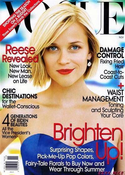 Голая звезда Риз Уизерспун Reese Witherspoon в журнале Vogue НЮ