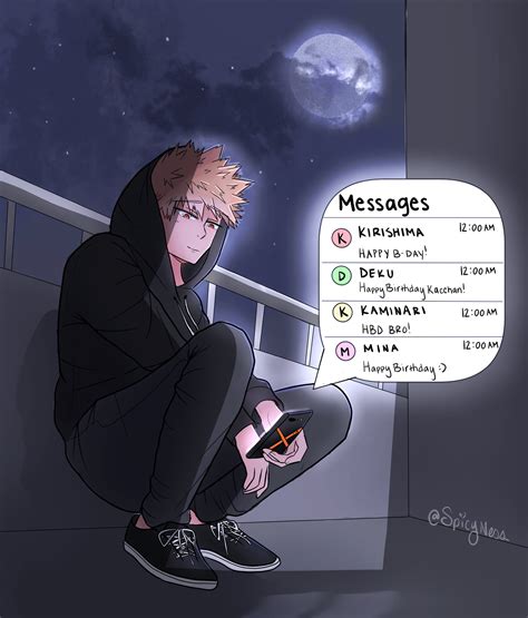 Sad Dark Bakugou Fanart