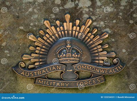 Australian Commonwealth Military Forces Coat Of Arms Attached On The