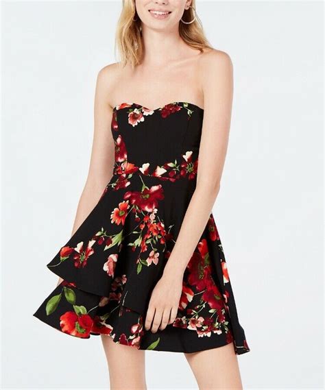 B Darlin Juniors Strapless Floral Fit And Flare Dress Size 12 Dresses