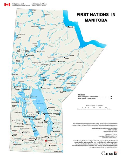 Locations Of First Nations In Manitoba