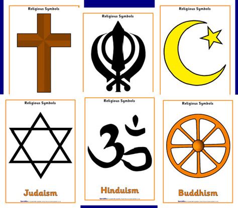 Main Religion Symbols Clip Art Library