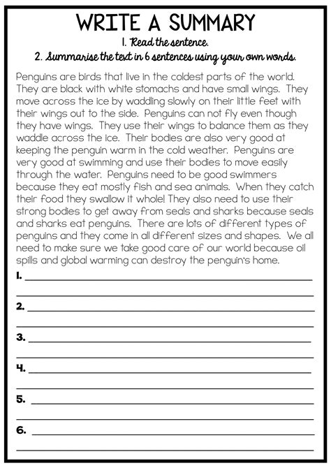 8th Grade Reading Comprehension Worksheet