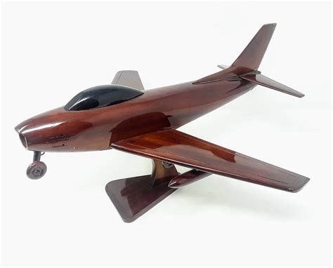 f86 saber fighter jet wooden model made of mahogany wood etsy