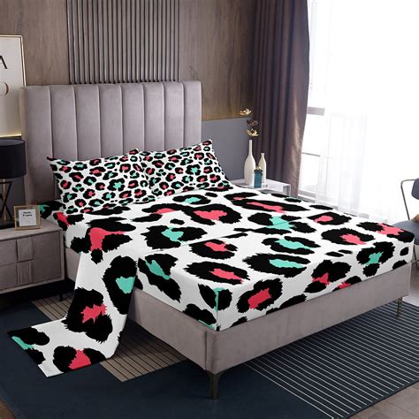 Yst Animal Print Bed Set Leopard Print Bed Sheets Set African Safari