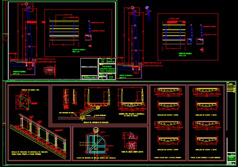 Detail Of Stairway Railing Dwg Detail For Autocad • Designs Cad
