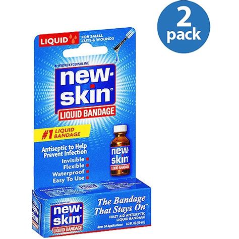 New Skin Liquid Bandage First Aid Liquid Antiseptic 03 Oz Pack Of 2