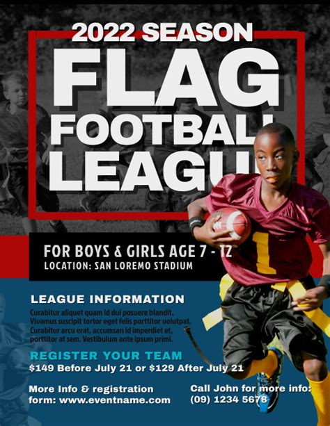 Flag Football Flyer Templates Postermywall