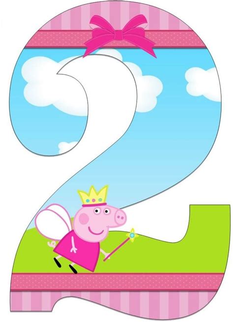 Número 2 Peppa Pig Peppa Pig Birthday Party Peppa Pig Decorations