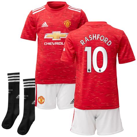 Reds move into top four: Manchester United Home Mini Kit 2020-21 with Rashford 10 ...