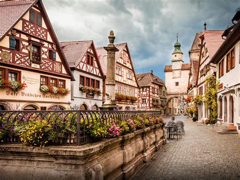 Wonderful Little Town In Germany Rothenburg Ob Der Tauber Full Hd