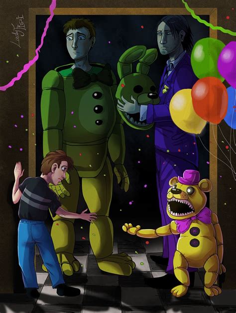 Unveiling The Purple Guy Easter Egg Fnaf4 Fan Art