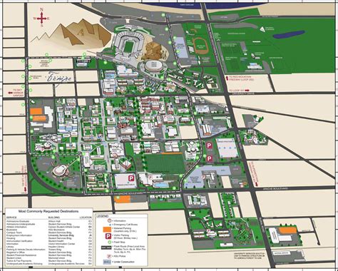 University Of Arizona Campus Map Map