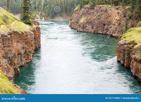 Miles Canyon Yukon River Whitehorse Yukon Territories Canada Stock
