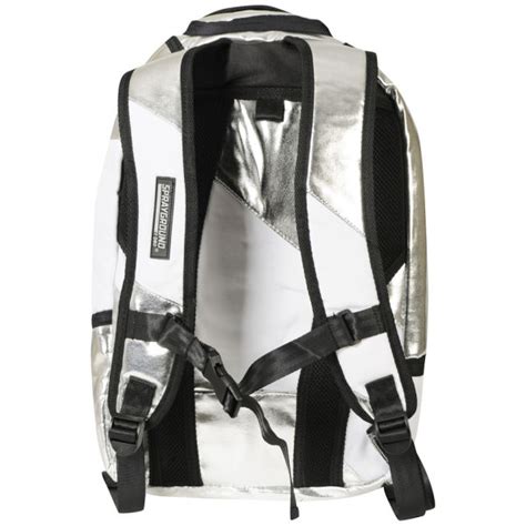 Sprayground Hello My Name Is Deluxe Backpack Metallic Silver