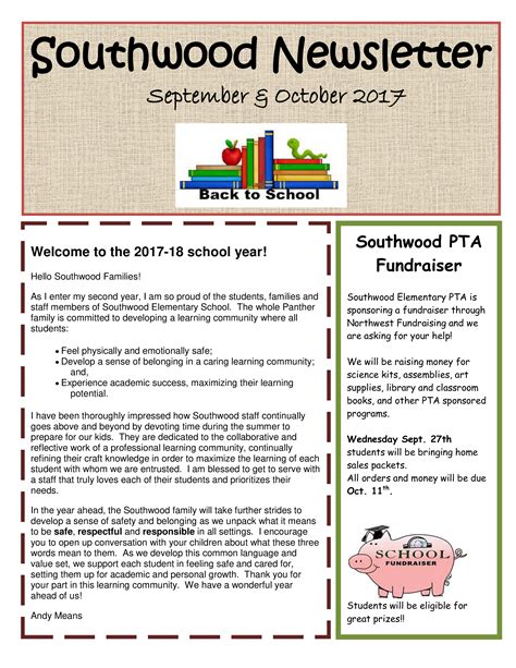 Back To School Newsletter Template