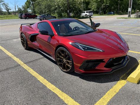 Red Mist Metallic Corvette C8 With Bronze D01 Vr Forged Wheels Vivid