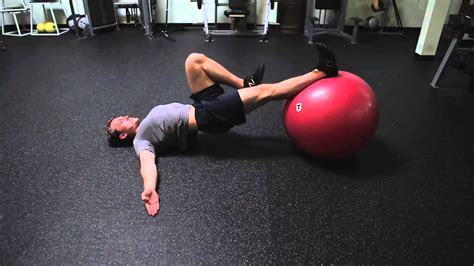 Nate Single Leg Swiss Ball Leg Curl Youtube