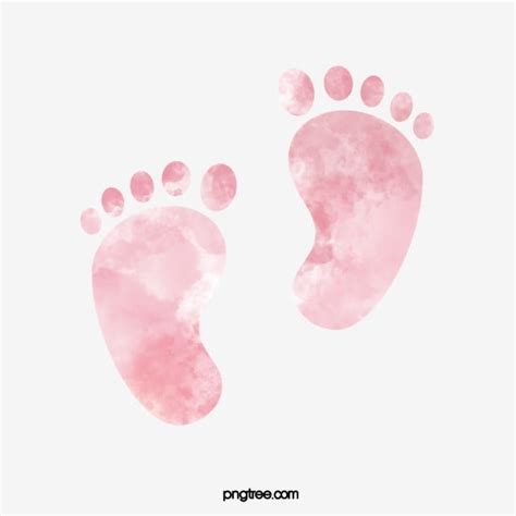 Pink Baby Footprints Clipart Ar