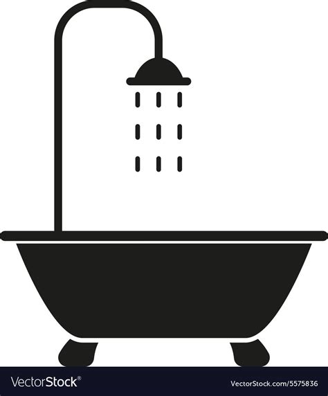 Shower Icon Bathroom Symbol Flat Royalty Free Vector Image