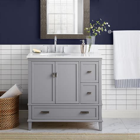 Buy Dorel Living Otum 36 Inch Bathroom Vanity With Sink Gray Wood