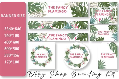 Watercolor Floral Etsy Shop Banners Graphic By Floralworld · Creative