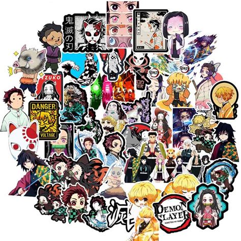 100pcs Anime Demon Slayer Kimetsu No Yaiba Stickers Waterproof Graffiti