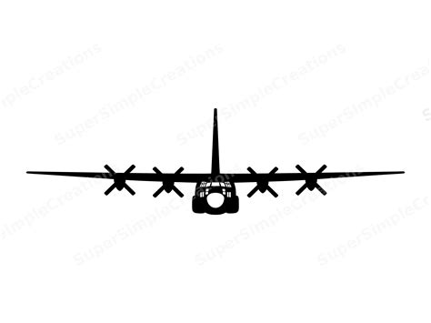 Lockheed Martin C 130 Hercules Clipart Plane Digital Etsy