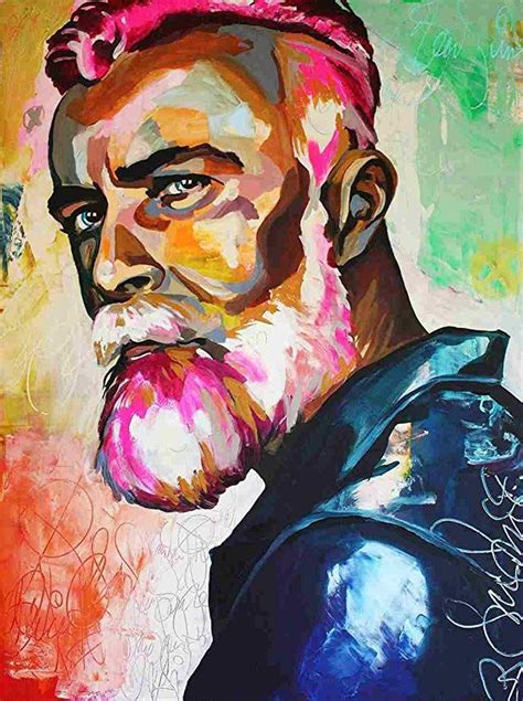 Canvas Prints Contemporary Wall Art Colorful American Man
