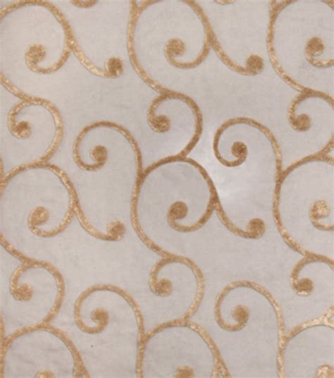 Home Decor Sheer Fabric Eaton Square Tricky Mink Scrollwork At Joann