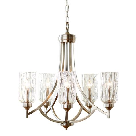 Allen Roth Latchbury 5 Light Brushed Nickel Transitional Dry Rated