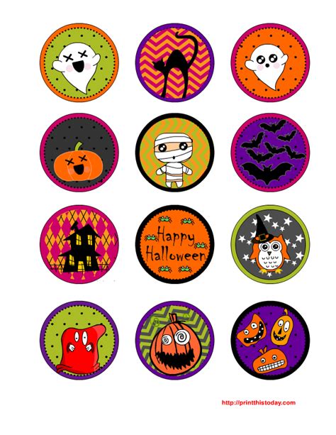 Free Halloween Cupcake Toppers Printables