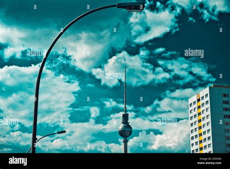 Fernsehturm Television Tower In Berlin Stock Photo Alamy