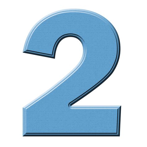 Zahl Nummer Number 2 Blue Color Symbols