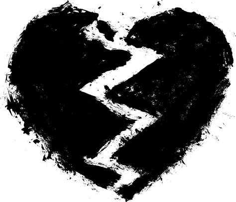 4 Grunge Broken Heart Png Transparent