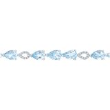 18KT White Gold Aquamarine And Diamond Bracelet Costco Australia