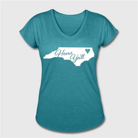 Nc Home Yall Unisex Poly Cotton T Shirt Spreadshirt Shirts Cotton Tshirt Shirts With