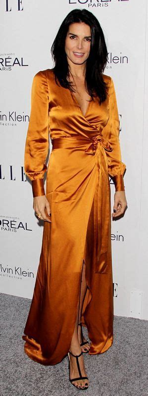 Angie Harmon Satin Dress Long Beautiful Dresses Satin Clothes