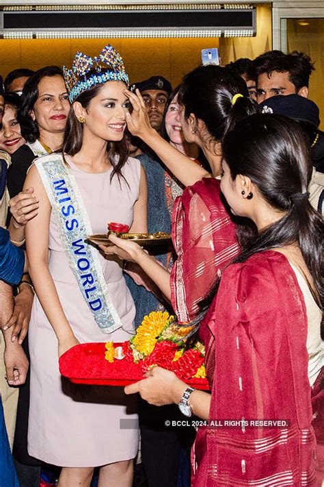 Miss World 2017 Manushi Chhillar Gets A Warm Welcome As She Lands At