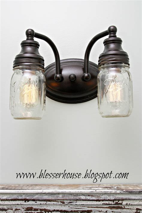 Diy Mason Jar Vanity Light Blesser House