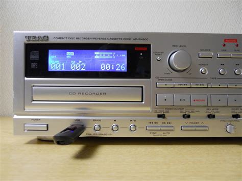 Teac Ad Rw900 Cd Recorder With Cassette Deck And Usb Port Black For