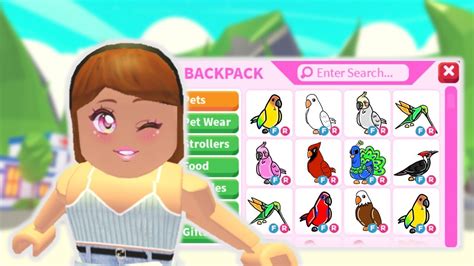 All Of The New Bird Pets In Adopt Me Roblox Youtube